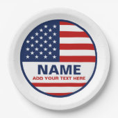 Creëer uw eigen Amerikaanse vlag verkiezing Papieren Bordje (Voorkant)