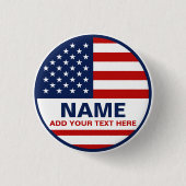 Creëer uw eigen Amerikaanse vlag verkiezing Ronde Button 3,2 Cm (Voorkant)