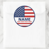 Creëer uw eigen Amerikaanse vlag verkiezing Ronde Sticker (Tas)