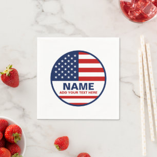 Creëer uw eigen Amerikaanse vlag verkiezing Servet