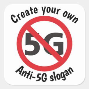 Creëer uw eigen anti-5G-sticker Vierkante Sticker