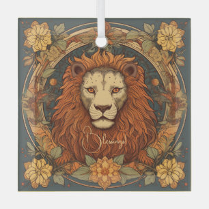 Creëer Uw eigen Art Nouveau Leo Zodiac Glas Ornament