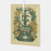 Creëer Uw eigen Art Nouveau Weegschaal Zodiac Glas Ornament (Voorkant links)