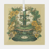 Creëer Uw eigen Art Nouveau Weegschaal Zodiac Glas Ornament (Voorkant)