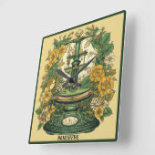 Creëer Uw eigen Art Nouveau Weegschaal Zodiac Vierkante Klok (Hoek)