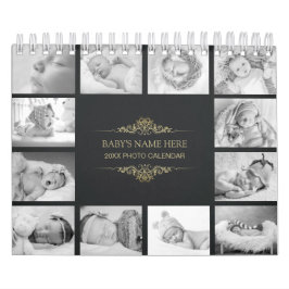 Creëer Uw Eigen B&W Baby Foto's 2025 Kalender