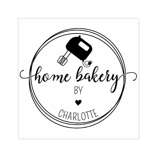 Creëer uw eigen bakkerij rubberstempel (Afrduk)