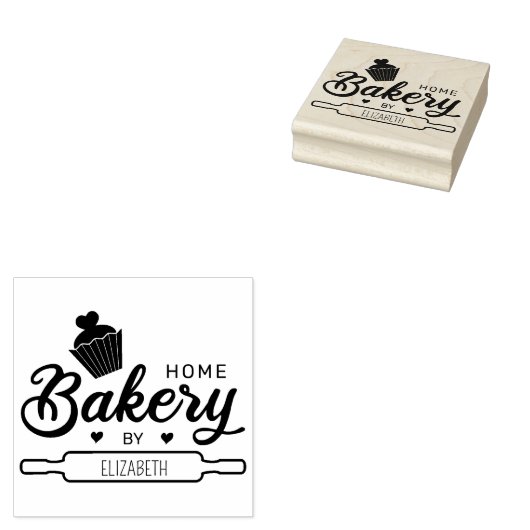 Creëer uw eigen bakkerij rubberstempel (Gestempeld)
