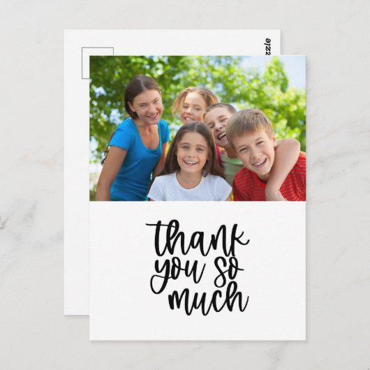 Creëer uw eigen bedankkaart Heel erg bedankt Briefkaart (Voorkant / Achterkant)