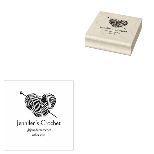 Creëer uw eigen bedrijf haken rubberstempel (Gestempeld)