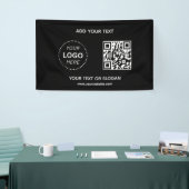 Creëer Uw eigen bedrijf Logo QR Code & Website Spandoek (Beurs)