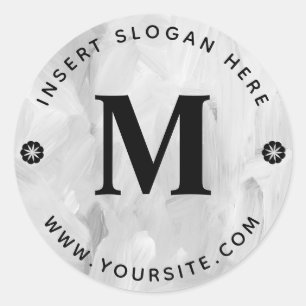 Creëer Uw Eigen Bedrijfs Monogram Ronde Sticker