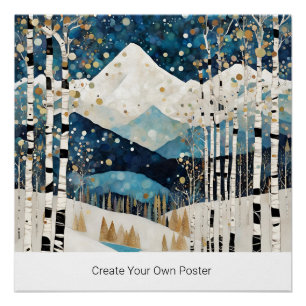 Creëer Uw eigen bergcitaat Schrift Perfect Poster