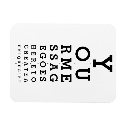 Creëer Uw eigen bericht Magneet (Horizontaal)