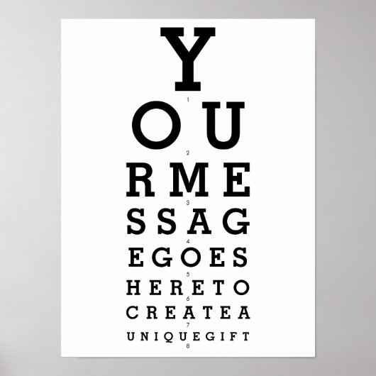 Creëer Uw eigen bericht Poster (Voorkant)