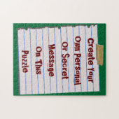 Creëer uw eigen bericht puzzel legpuzzel (Horizontaal)