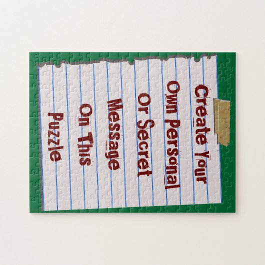 Creëer uw eigen bericht puzzel legpuzzel (Horizontaal)