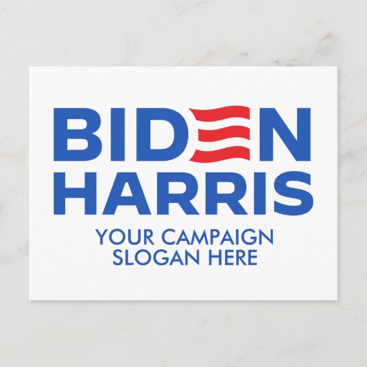 Creëer Uw Eigen Biden Harris 2024 Briefkaart (Voorkant)