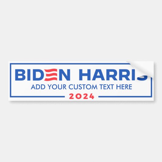 Creëer Uw Eigen Biden Harris 2024 Bumpersticker (Voorkant)