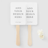 Creëer-Uw-Eigen Blank Wedding Program Fans Handwaaier (Voorkant en achterkant)