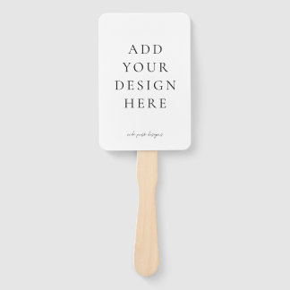 Creëer-Uw-Eigen Blank Wedding Program Fans Handwaaier