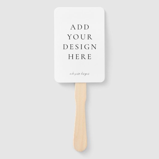 Creëer-Uw-Eigen Blank Wedding Program Fans Handwaaier (Voorkant)