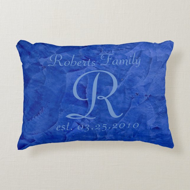 Creëer Uw eigen blauw Accent Kussen (Voorkant)