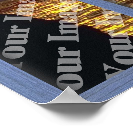 Creëer Uw eigen blauw venster Poster (Hoek)