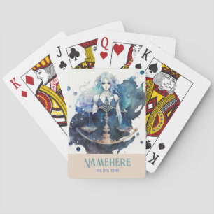 Creëer Uw Eigen Blauwe & Blauwgroen Weegschaal Zod Pokerkaarten