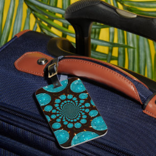 Creëer Uw eigen blauwe lampjes Kaleidoscoop Bagagelabel