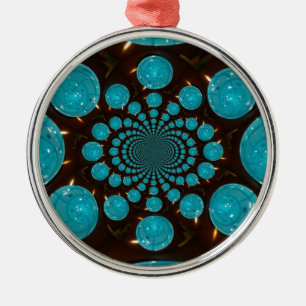 Creëer Uw eigen blauwe lampjes Kaleidoscoop Metalen Ornament