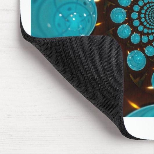 Creëer Uw eigen blauwe lampjes Kaleidoscoop Muismat (Hoek)