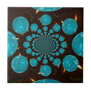 Creëer Uw eigen blauwe lampjes Kaleidoscoop Tegeltje