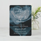 Creëer Uw Eigen Blauwe Röntgenstraal Bloembruiloft Kaart (Staand voorkant)