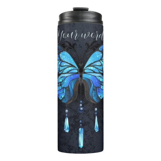 Creëer Uw eigen Blauwe Vlinder & Kristallen Thermosbeker (Voorkant)
