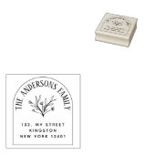 Creëer uw eigen bloemblad familienaam 	rubberstempel (Gestempeld)