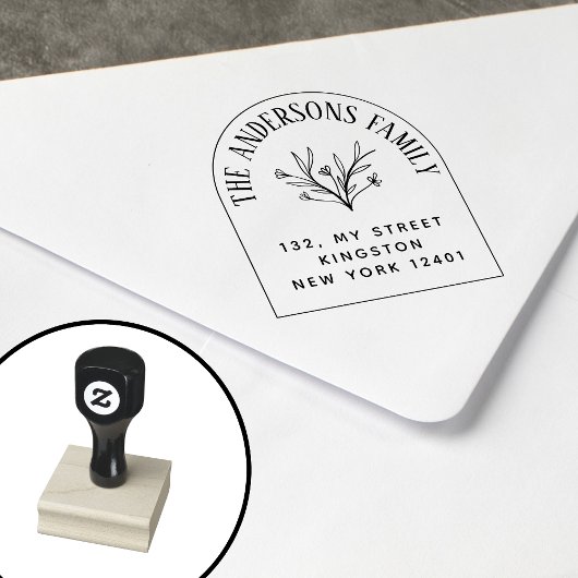 Creëer uw eigen bloemblad familienaam 	rubberstempel