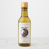 Creëer uw eigen bloemenboho herfstmaan wijn etiket (Voorkant)