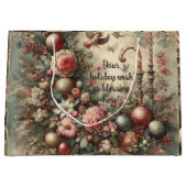 Creëer uw eigen  bloemenkerst groot cadeauzakje (Voorkant)