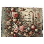 Creëer uw eigen  bloemenkerst groot cadeauzakje (Achterkant)