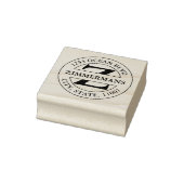 Creëer Uw eigen blote moderne monogram Rond Rubberstempel (Stempel)