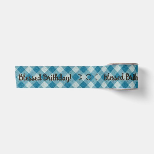 Creëer Uw eigen Blue Gingham Lint (Voorkant)
