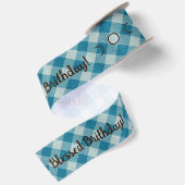Creëer Uw eigen Blue Gingham Lint (Achterkant)