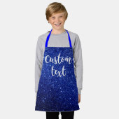 Creëer Uw eigen Blue Glitter gepersonaliseerde Kin Schort (Gedragen)