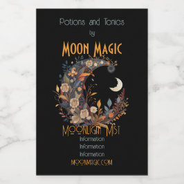 Creëer uw eigen Boho Bloemenmanen Wijn Etiket