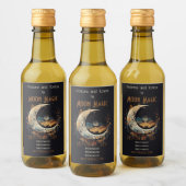 Creëer uw eigen Boho Crescent maanlandschap Wijn Etiket (Flessen)