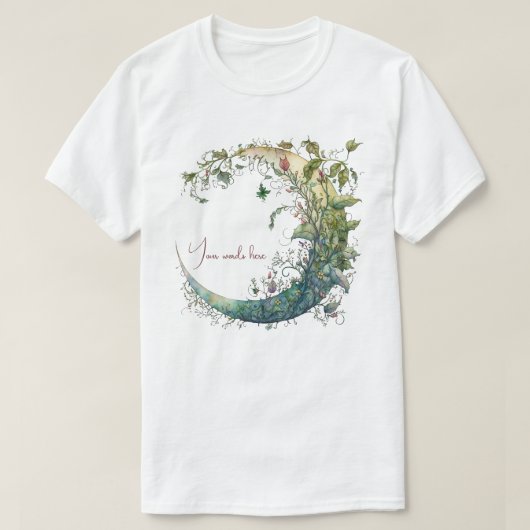 Creëer Uw eigen Boho Floral Moon T-shirt (Design voorkant)