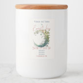 Creëer Uw eigen Boho Floral Moon Voedselcontainer Etiket (Voorkant)