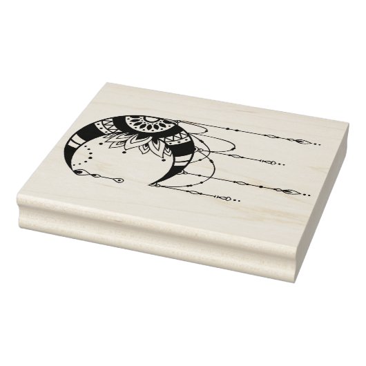 Creëer Uw eigen Boho Moon Silhouet Rubberstempel (Stempel)