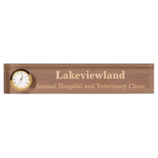 Creëer uw eigen bord met houten korrels met klok naambordje